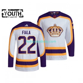 Dětské Hokejový Dres Los Angeles Kings KEVIN FIALA 22 Adidas 2022 Reverse Retro Bílý Authentic